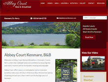 Tablet Screenshot of abbeycourtkenmare.com